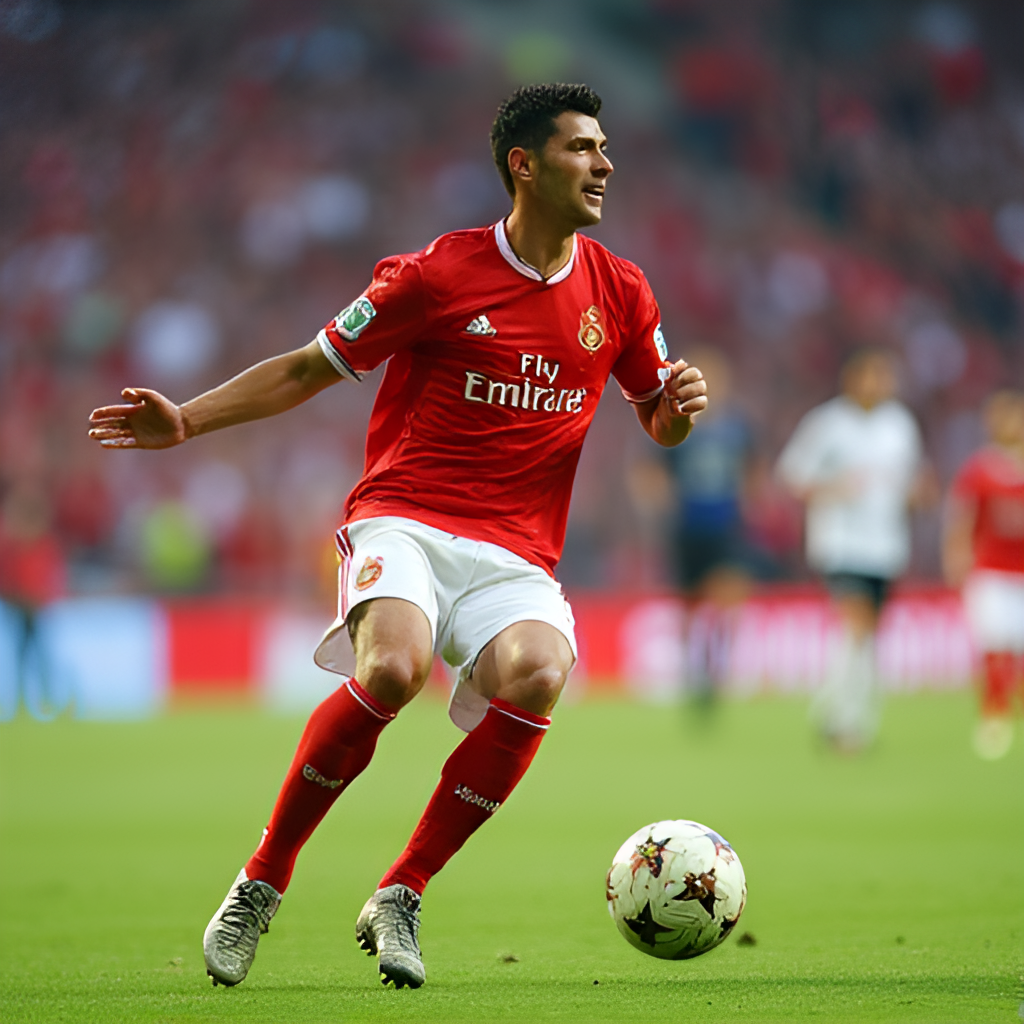 A dynamic action shot from a Galatasaray match, potentially featuring a key player scoring a goal or celebrating a victory, capturing the energy and excitement on the pitch.